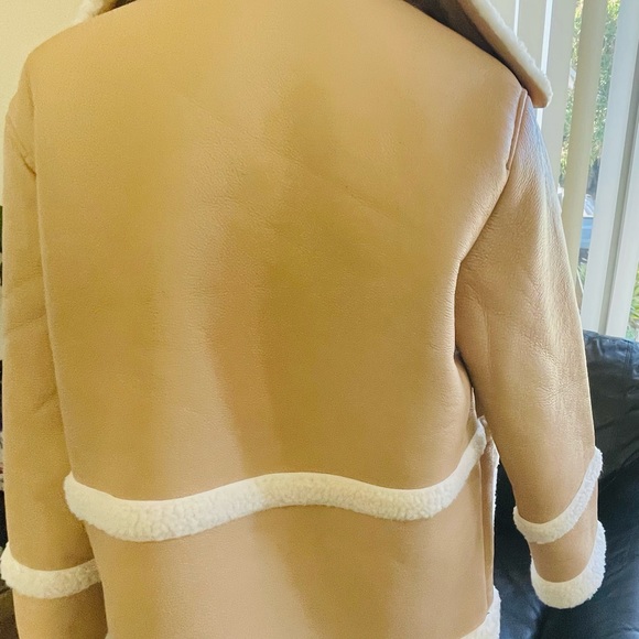 Avec Les Filles Darylane Faux-Shearling Faux-Leather Woman’s Coat Size M - Picture 16 of 16